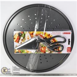 PIZZA PAN WITH PIZZA SCISSORS