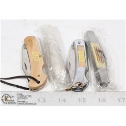 4 NEW FOLDING POCKET KNIVES OF VARIOUS TYPES