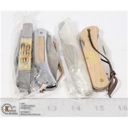 4 NEW FOLDING POCKET KNIVES OF VARIOUS TYPES