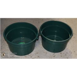 2 NEW GREEN MODERN WARE GARDENING BUCKETS