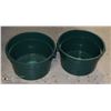 Image 1 : 2 NEW GREEN MODERN WARE GARDENING BUCKETS