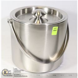 STAINLESS STEEL ICE HOLDER WITH TONGS