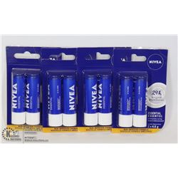BUNDLE OF 4 TWO PACKS OF NIVEA LIP BALM
