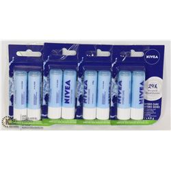 BUNDLE OF 4 TWO PACKS OF NIVEA LIP BALM