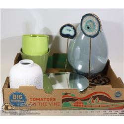ONE BOX OF VASES