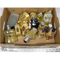FLAT OF ASSORTED PERFUMES INCLUDING BLACK