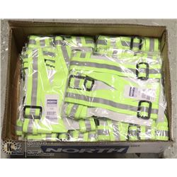 CASE OF 25 NORTH HIGH VISIBILITY SAFETY BELTS
