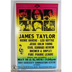 REPRINT JAMES TAYLOR AND OTHERS CONCERT
