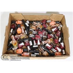 LARGE FLAT OF ASSORTED COLOUR NAIL POLISH