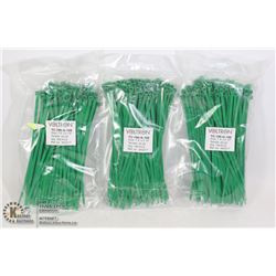 THREE BAGS OF VOLTRON 7.4" X 0.19" ZIP TIES