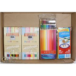 FLAT OF ASSORTED PENCIL CRAYONS