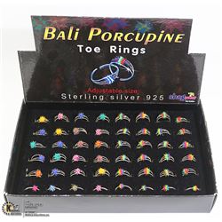 STERLING SILVER .925 TOE RINGS STORE DISPLAY