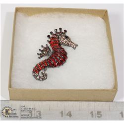 SEAHORSE SHAPE BROOCH