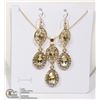 Image 1 : NEW 3PC FASHION EARRING AND NECKLACE SET