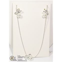 NEW BUTTERFLY THEME EARRINGS AND NECKLACE SET