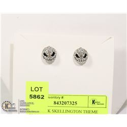 NEW JACK SKELLINGTON THEME SPARKLE EARRINGS