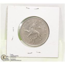 10 PENCE 1973 COIN