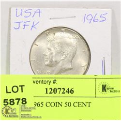 USA JFK 1965 COIN 50 CENT