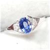 Image 2 : 10K WHITE GOLD SAPP(0.85CT) DIAMOND(0.04CT)
