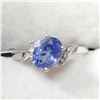 Image 1 : 10K WHITE GOLD TANZANITE(1CT) DIAMOND(0.06CT)