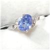 Image 2 : 10K WHITE GOLD TANZANITE(1CT) DIAMOND(0.06CT)