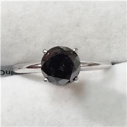 14K WHITE GOLD FANCY BLACK DIAMOND(2CT) RING
