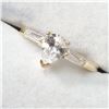 Image 3 : SILVER CUBIC ZIRCONIA  RING (~SIZE 6)