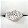 Image 1 : SILVER CUBIC ZIRCONIA  RING (~SIZE 7)
