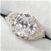 Image 3 : SILVER CUBIC ZIRCONIA  RING (~SIZE 7)