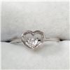 Image 1 : SILVER CUBIC ZIRCONIA  RING (~SIZE 7)