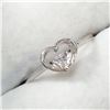 Image 2 : SILVER CUBIC ZIRCONIA  RING (~SIZE 7)