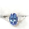 Image 1 : 10K WHITE GOLD TANZANITE(2CT) DIAMOND(0.06CT)