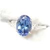 Image 3 : 10K WHITE GOLD TANZANITE(2CT) DIAMOND(0.06CT)