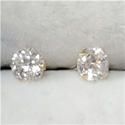 14K YELLOW GOLD CUBIC ZIRCONIA  EARRINGS