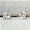 Image 1 : 14K YELLOW GOLD CUBIC ZIRCONIA  EARRINGS