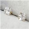 Image 3 : 14K YELLOW GOLD CUBIC ZIRCONIA  EARRINGS
