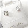 Image 2 : 14K WHITE GOLD DIAMOND(0.4CT,I1-I2,G-I)  EARRINGS