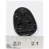 Image 1 : #97-NATURAL BLACK OBSIDIAN BUDDHA PENDANT