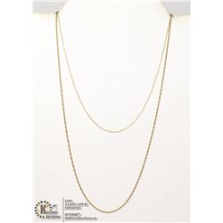 #234- STERLING SILVER NECKLACE 18"/2 PCS