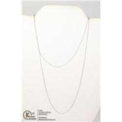 #229- STERLING SILVER NECKLACE 18"/2 PCS