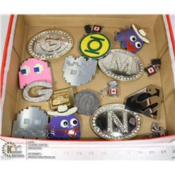FLAT OF ASSORTED BELT BUCKLES