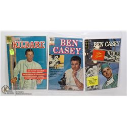 THREE VINTAGE DR.KILDARE AND BEN CASEY COMICS