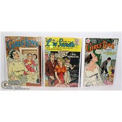 THREE 10CENT ROMANCE COMICS