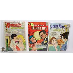 THREE 10CENT ROMANCE COMICS