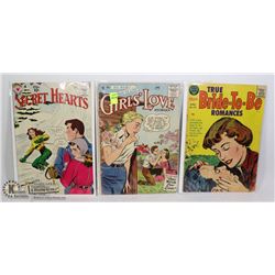 THREE 10CENT ROMANCE COMICS