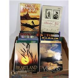 LARGE FLAT OF HARD COVER NATIONAL GEOGRAPHIC BOOKS