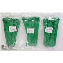 THREE BAGS OF VOLTRON 7.4" X 0.19" ZIP TIES