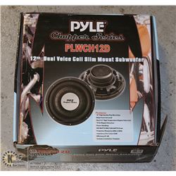PYLE 12" DUAL VOICE COIL SLIM MOUNT SUBWOOFER