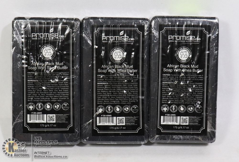 3 Bars Of Promise Cbd African Black Mud Soap