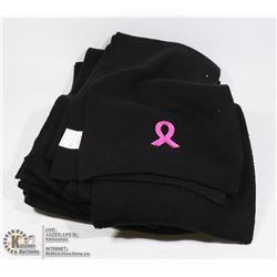 LOT OF 6 NEW PINK RIBBON CAMPAIGN SCARFS DARK